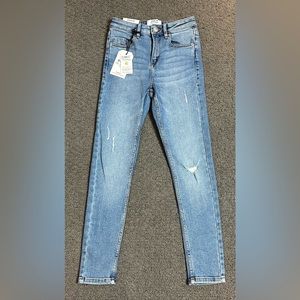 Denim Miss Selfridge Petites Lizzie High Waist Super Skinny Jeans Size 2 W 25